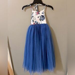 Dollcake Girls Size 7 Ruby Tulle Floral long Dress